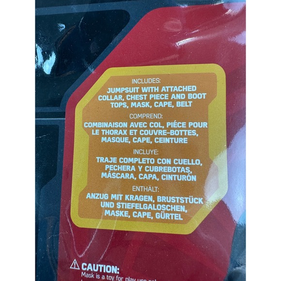 Star Wars Darth Vader Child Costume Jumpsuit Mask Cape Belt Small 4-6 - Picture 4 of 5